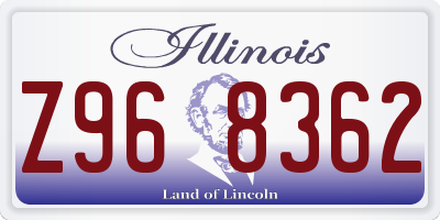 IL license plate Z968362
