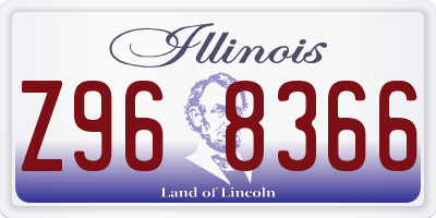 IL license plate Z968366