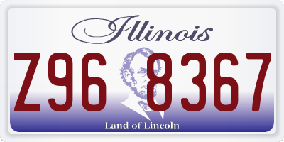 IL license plate Z968367