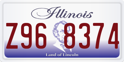 IL license plate Z968374