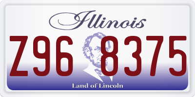IL license plate Z968375