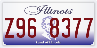IL license plate Z968377