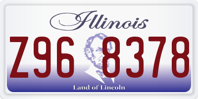 IL license plate Z968378