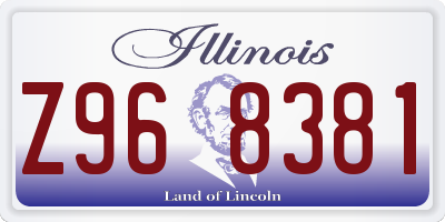 IL license plate Z968381