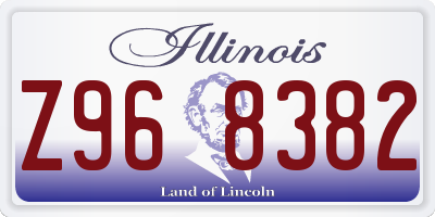 IL license plate Z968382