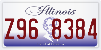 IL license plate Z968384