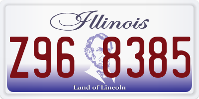IL license plate Z968385