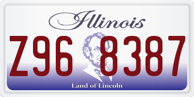 IL license plate Z968387