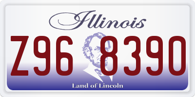 IL license plate Z968390