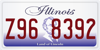 IL license plate Z968392