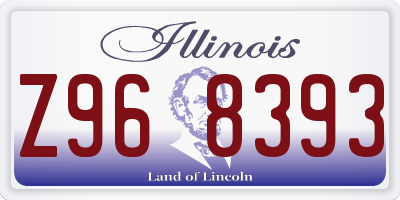 IL license plate Z968393
