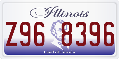 IL license plate Z968396