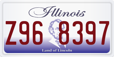 IL license plate Z968397