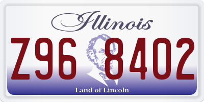 IL license plate Z968402