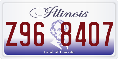 IL license plate Z968407