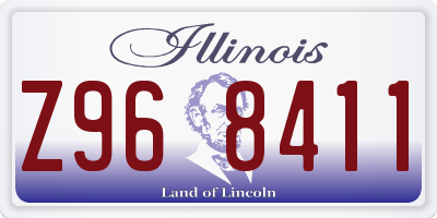 IL license plate Z968411