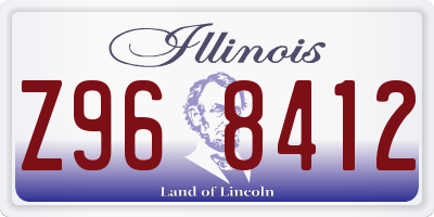 IL license plate Z968412