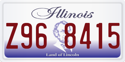 IL license plate Z968415