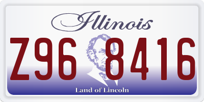 IL license plate Z968416