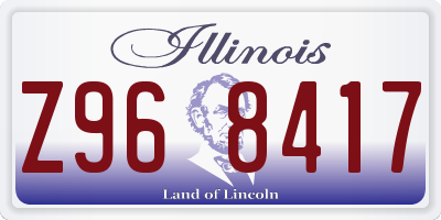 IL license plate Z968417