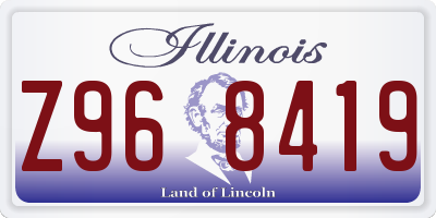 IL license plate Z968419