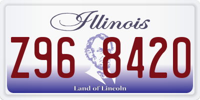 IL license plate Z968420