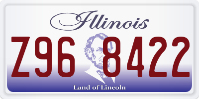 IL license plate Z968422