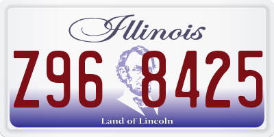 IL license plate Z968425