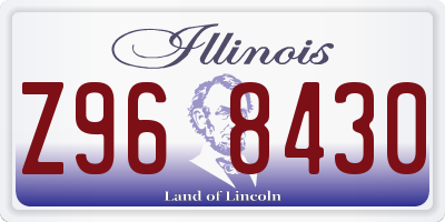 IL license plate Z968430