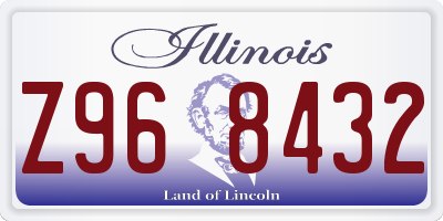 IL license plate Z968432
