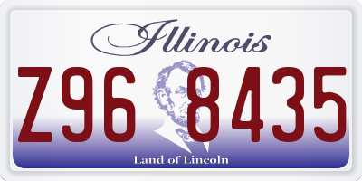 IL license plate Z968435