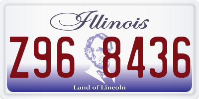 IL license plate Z968436