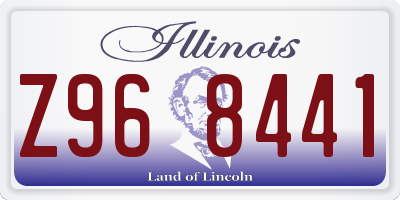 IL license plate Z968441