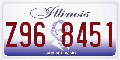 IL license plate Z968451