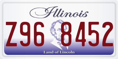 IL license plate Z968452