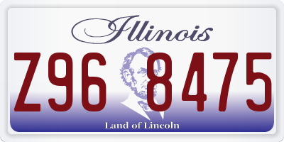 IL license plate Z968475