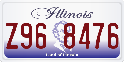 IL license plate Z968476