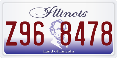 IL license plate Z968478