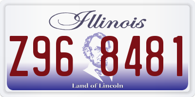 IL license plate Z968481