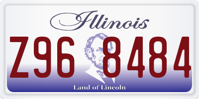 IL license plate Z968484