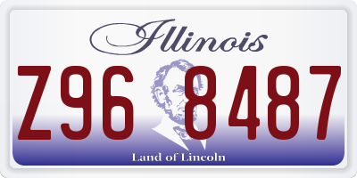 IL license plate Z968487