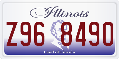 IL license plate Z968490