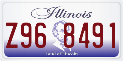 IL license plate Z968491