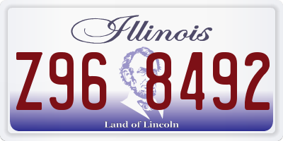 IL license plate Z968492