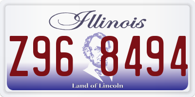 IL license plate Z968494