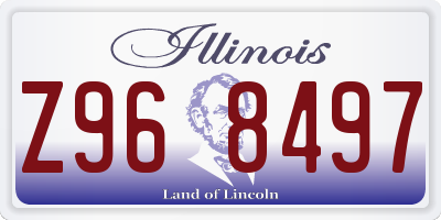 IL license plate Z968497
