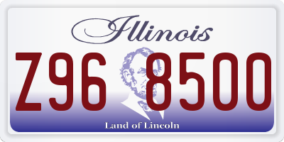 IL license plate Z968500