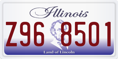 IL license plate Z968501