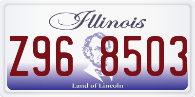IL license plate Z968503