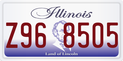 IL license plate Z968505